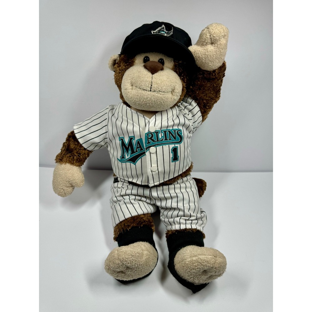 MLB Marlins Baseball Monkey‎ Plush BABW Uniform Hat Collectible Stuffed Animal